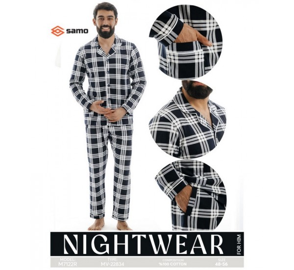 Піжама чоловіча, бавовна 5 шт (48-56 р) MuK_7122b