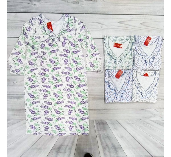 Нічна сорочка жіноча, начіс 5 шт (58-66 р) MuK_303a