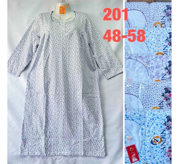 Нічна сорочка жіноча, байка 5 шт (48-58 р) MuK_201