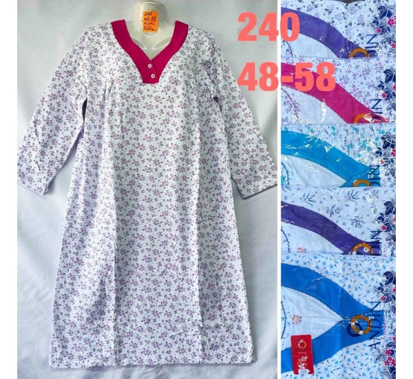 Нічна сорочка жіноча, байка 5 шт (48-58 р) MuK_240