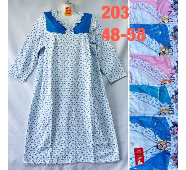 Нічна сорочка жіноча, байка 5 шт (48-58 р) MuK_203