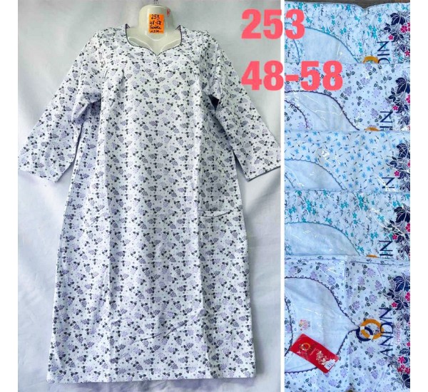 Ночная рубашка женская, байка 5 шт (48-58 р) MuK_253