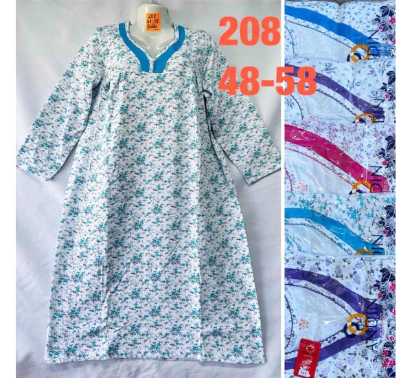 Ночная рубашка женская, байка 5 шт (48-58 р) MuK_208