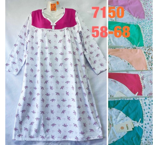 Ночная рубашка женская, байка 5 шт (58-68 р) MuK_7150