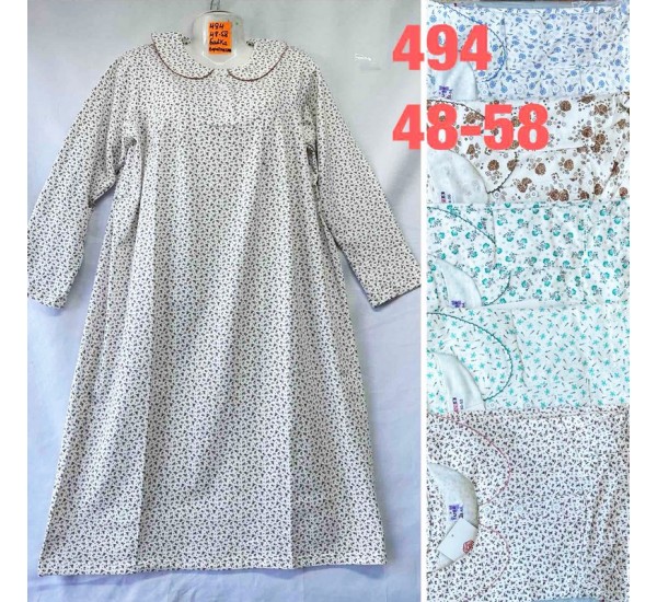 Нічна сорочка жіноча, байка 5 шт (48-58 р) MuK_494