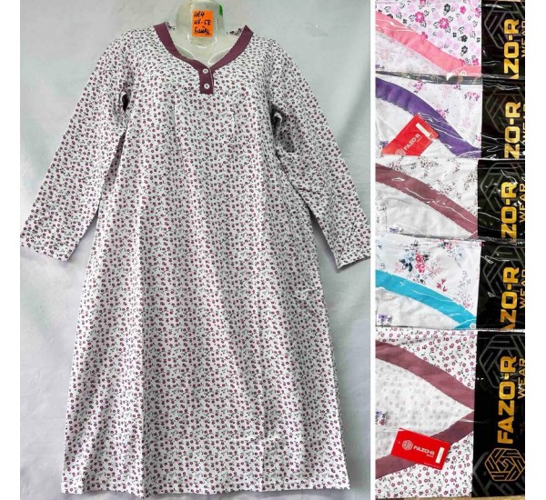 Нічна сорочка жіноча, байка 5 шт (48-58 р) MuK_484