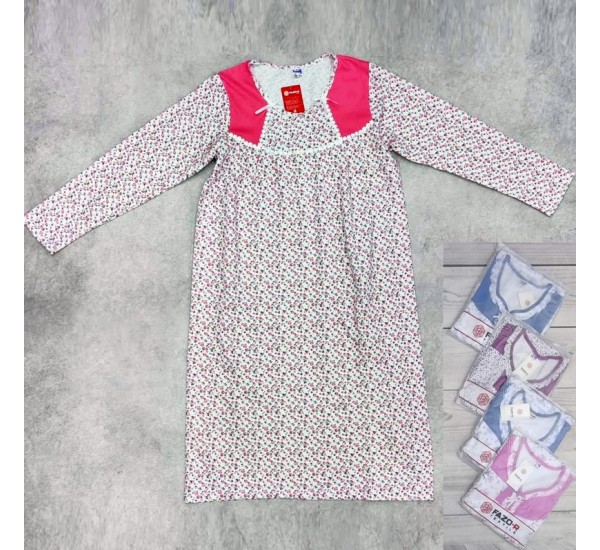 Ночная рубашка женская, байка 5 шт (48-58 р) MuK_483