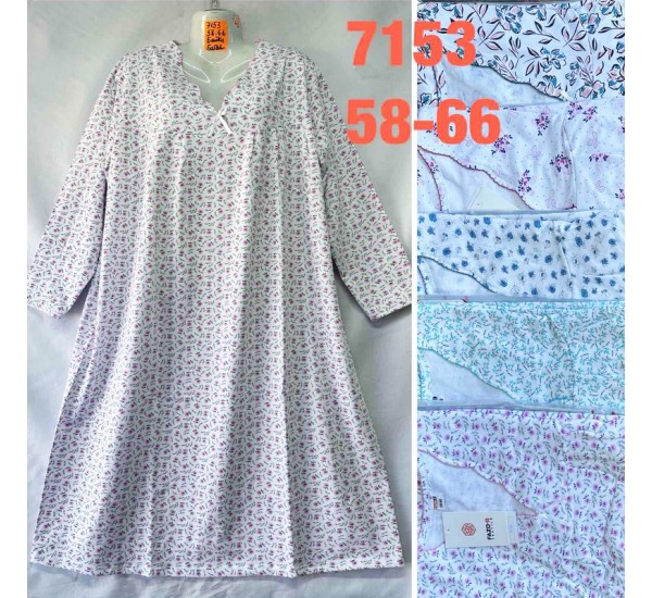 Нічна сорочка жіноча, байка 5 шт (58-68 р) MuK_7153