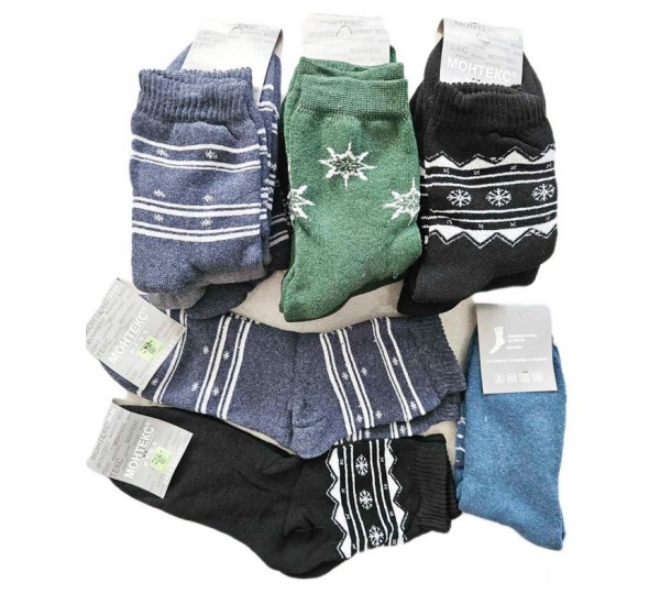 Шкарпетки жіночі, подвійна п'ята 12 шт (37-42 р) махра/бамбук NvS_902