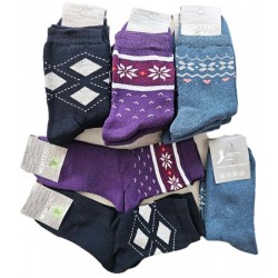 Шкарпетки жіночі, подвійна п'ята 12 шт (37-42 р) махра NvS_903