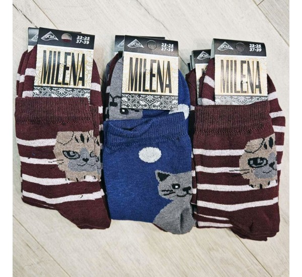 Носки женские MILENA 12 шт (37-39 р) стрейч/коттон NvS_703b