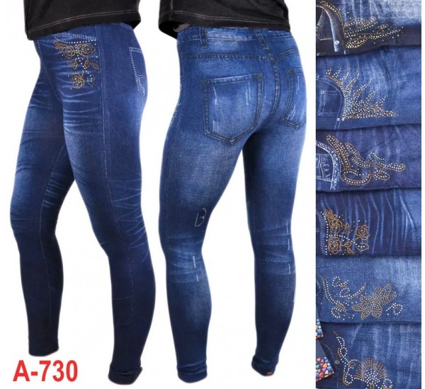 Лосіни жіночі, малюнок MIX 6 шт (46-52 р) стрейч-коттон NvS_A-730