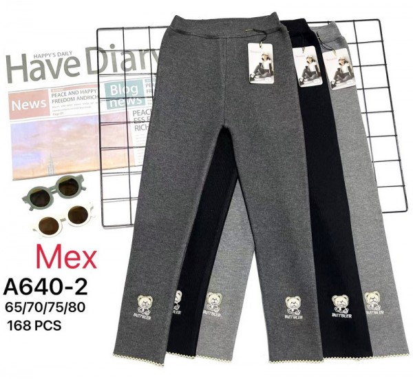 Лосини для дівчаток 12 шт (65-80 см) хутро PaH_A640-2