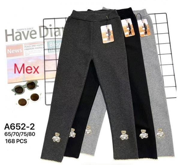 Лосини для дівчаток 12 шт (65-80 см) хутро PaH_A652-2