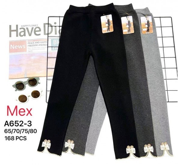 Лосини для дівчаток 12 шт (65-80 см) хутро PaH_A652-3