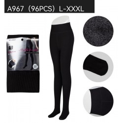 Лосини жіночі 12 шт (L-3XL) рубчик/хутро PaH_A967