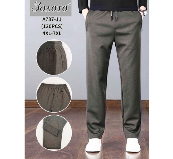 Спорт штаны мужские 6 шт (4-7XL) коттон PaH_A787-11