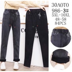 Джеггинси жіночі 6 шт (5-10XL) джинс/байка PaH_986-3