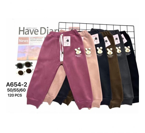 Спорт штаны детские 12 шт (50-60 см) велюр/мех PaH_A654-2