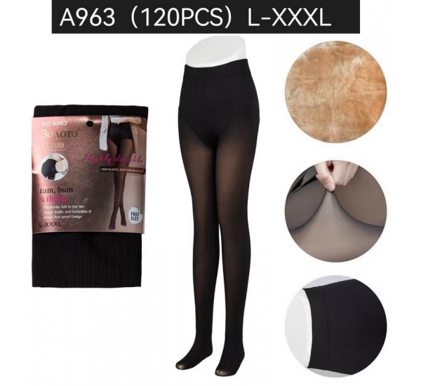 Колготы женские 12 шт (L-3XL) флис PaH_A963