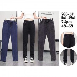 Джинси жіночі батали 6 шт (5-10XL) бавовна PaH_786-5