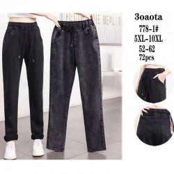 Джинси жіночі батали 6 шт (5-10XL) бавовна PaH_778-1