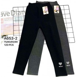 Лосини для дівчаток 12 шт (75-90 см) фліс PaH_A653-2