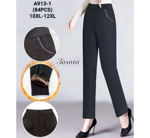 Штани жіночі 6 шт (10-12XL) хутро PaH_A913-1