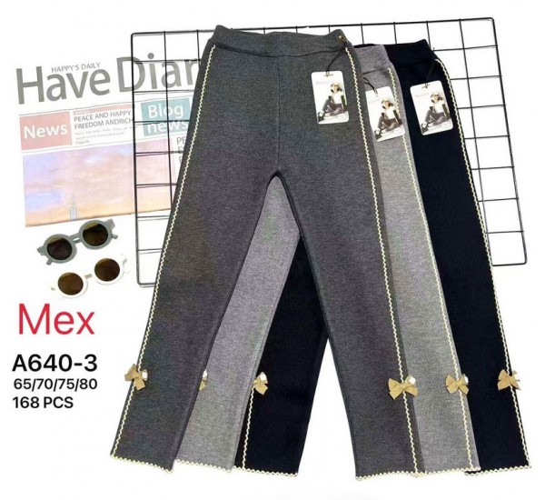 Лосини для дівчаток 12 шт (65-80 см) хутро PaH_A640-3