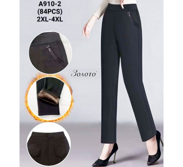 Брюки женские 6 шт (2-4XL) мех PaH_A910-2