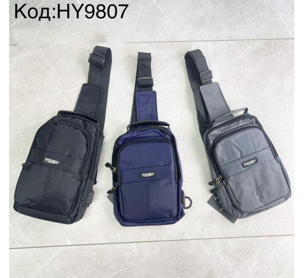 Сумка-слінг чоловіча, нейлон, 1 шт, RoM_HY9807