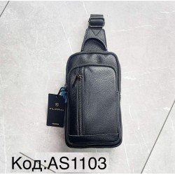Сумка-слінг чоловіча, шкіра, 1 шт, RoM_AS1103
