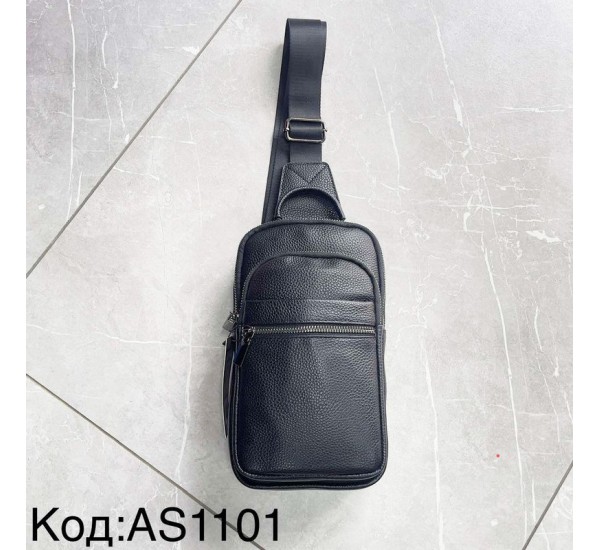 Сумка-слінг чоловіча, шкіра, 1 шт, RoM_AS1101