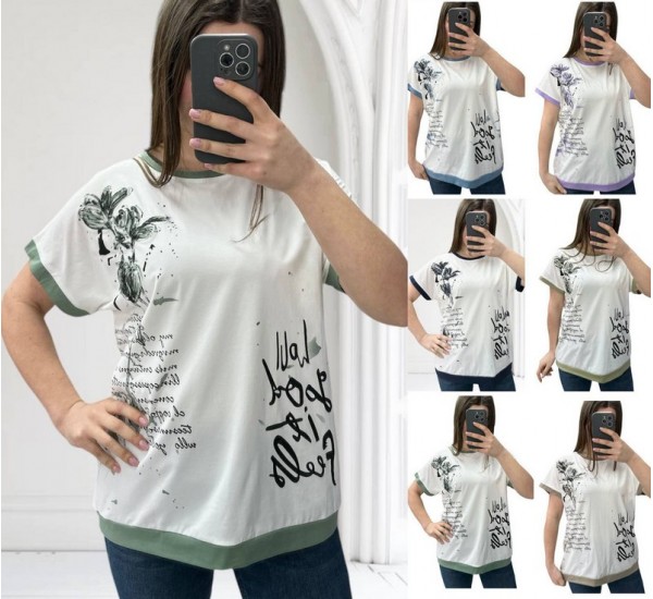 Футболка женская, коттон 4 шт (M-2XL) RZ4492_25017