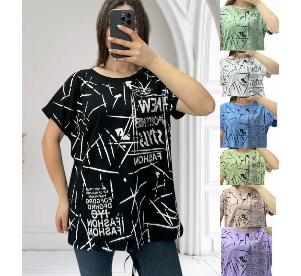 Футболка женская, коттон 3 шт (52-56 р) RZ4492_25313