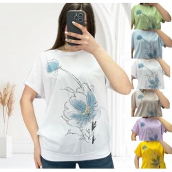 Футболка жіноча, коттон 5 шт (46-52 р) RZ4492_25025