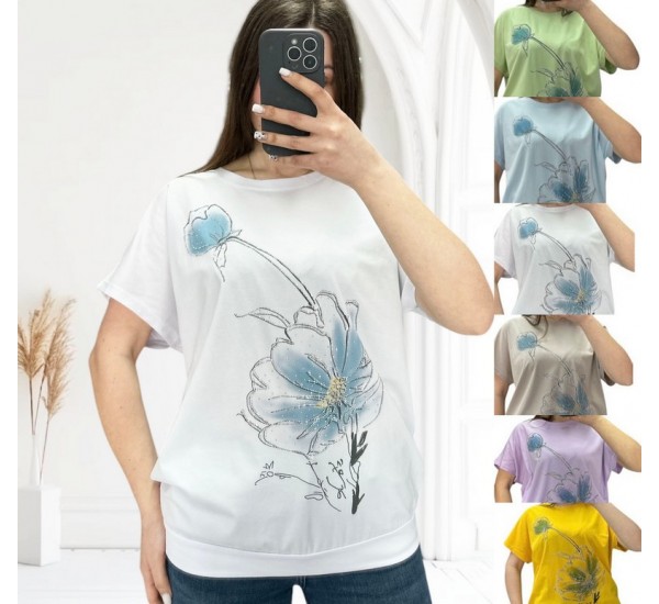 Футболка жіноча, коттон 3 шт (46-52 р) RZ4492_25025