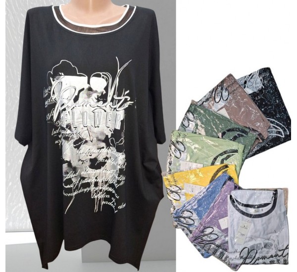 Футболка женская Батал, коттон 3 шт (52-56 р) RZ4492_25318