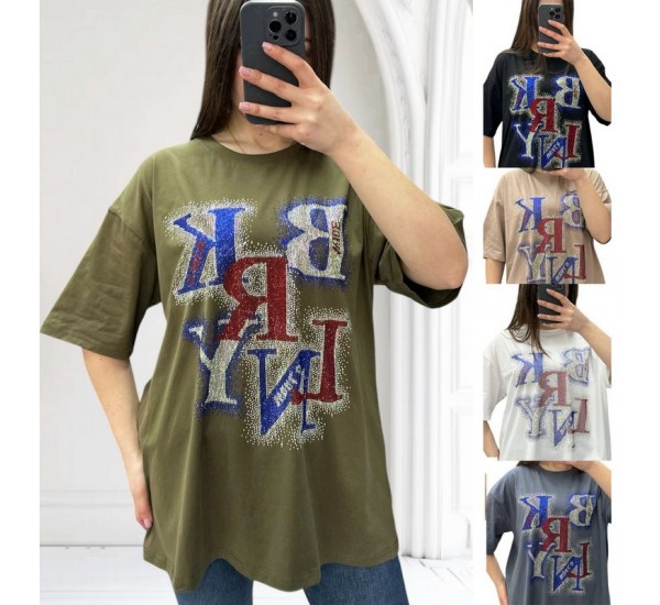 Футболка жіноча, коттон 3 шт (48-58 р) RZ4492_25103