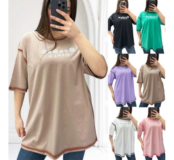 Футболка женская, коттон 3 шт (48-58 р) RZ4492_25105