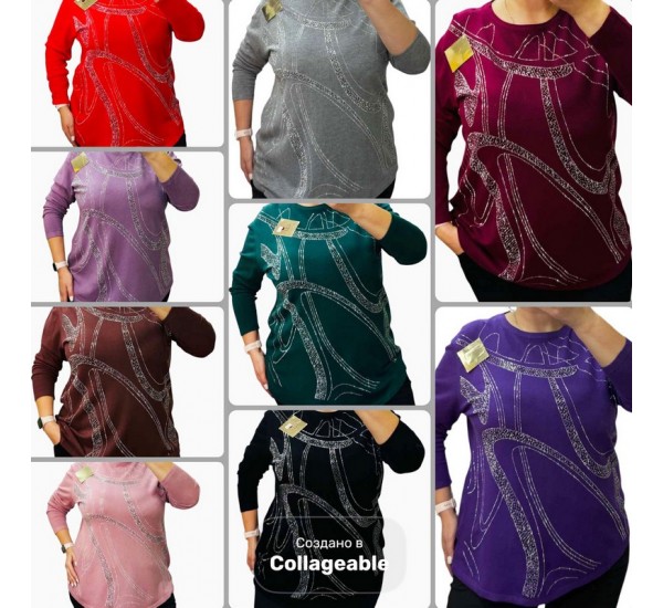 Светр жіночий 5 шт (52-60 р) кашемір RZ4492_25224