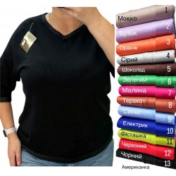 Светр жіночий 5 шт (52-58 р) коттон/кашемір RZ4492_25228