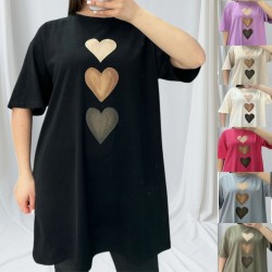 Футболка жіноча Батал, коттон 5 шт (50-58 р) RZ4492_25081