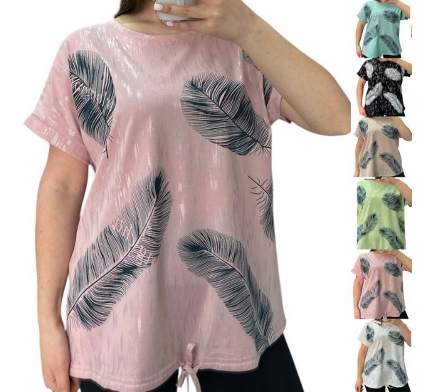 Футболка жіноча, коттон 4 шт (48-56 р) RZ4492_25065