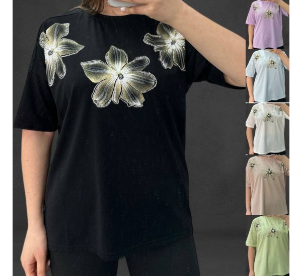 Футболка жіноча, коттон 3 шт (46-52 р) RZ4492_25034