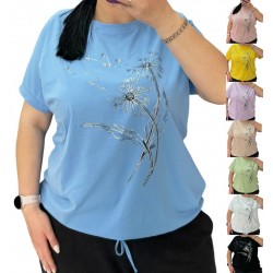 Футболка жіноча Батал, коттон 5 шт (52-56 р) RZ4492_25038