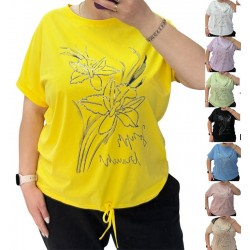 Футболка жіноча Батал, коттон 5 шт (52-56 р) RZ4492_25040