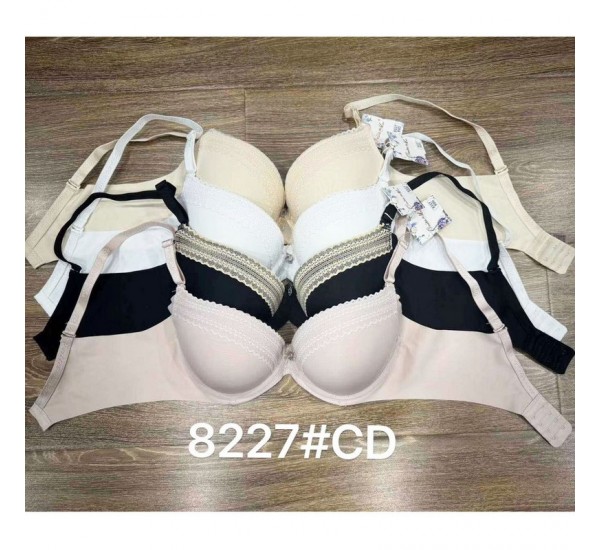 Бюстгальтер жіночий, поліестер 6 шт (80-95 D) RZ3542_8227D