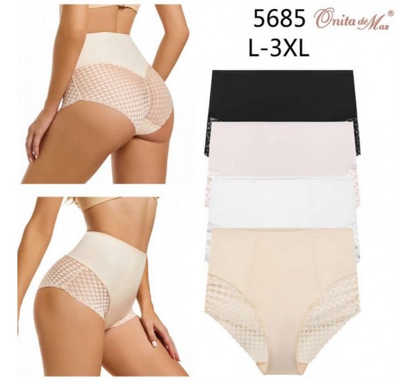 Труси жіночі, поліестер 6 шт (L-3XL) RZ3542_5685