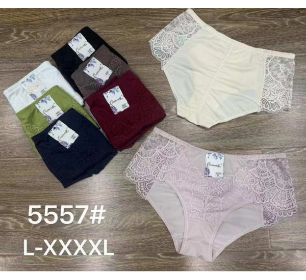 Трусы женские, гипюр 6 шт (L-4XL) RZ3542_5557